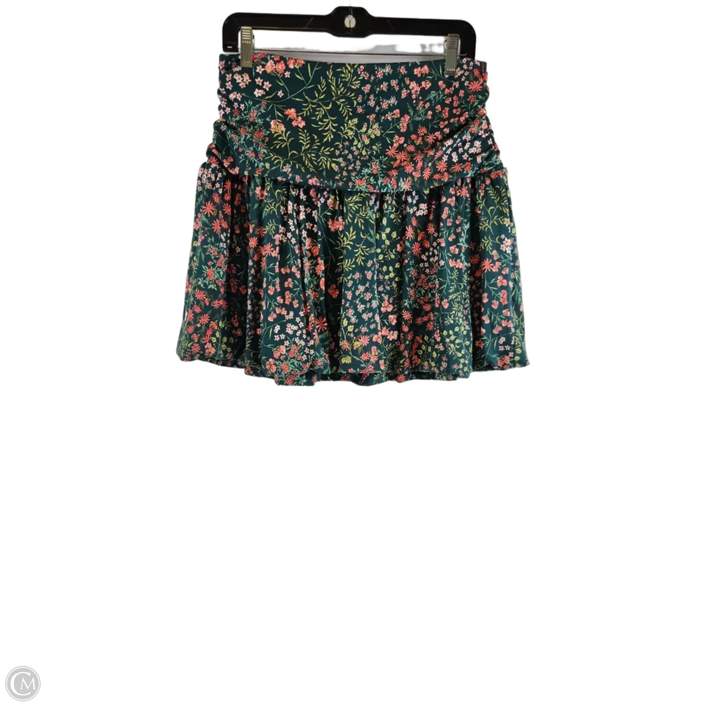 Skirt Midi By Loft In Green & Pink, Size: 8