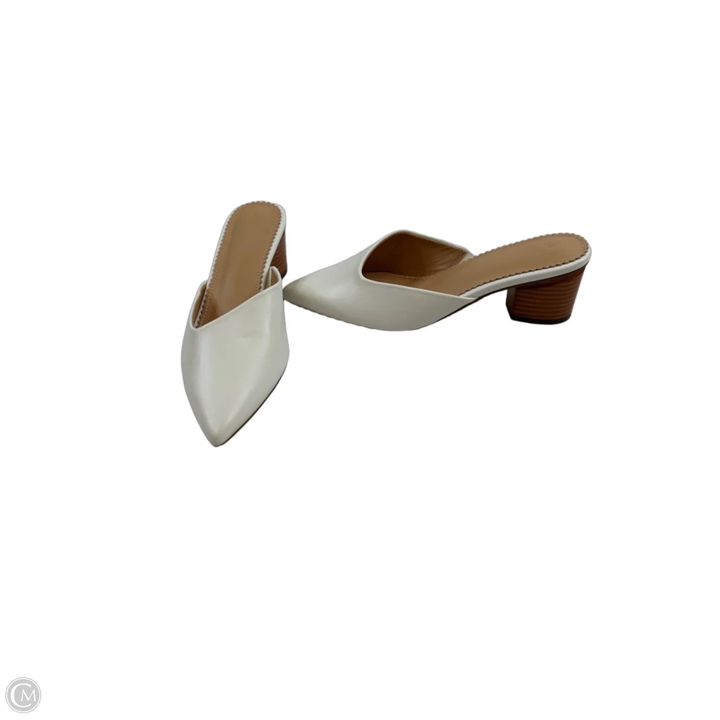 Shoes Heels Block By Clothes Mentor In White, Size: 7.5