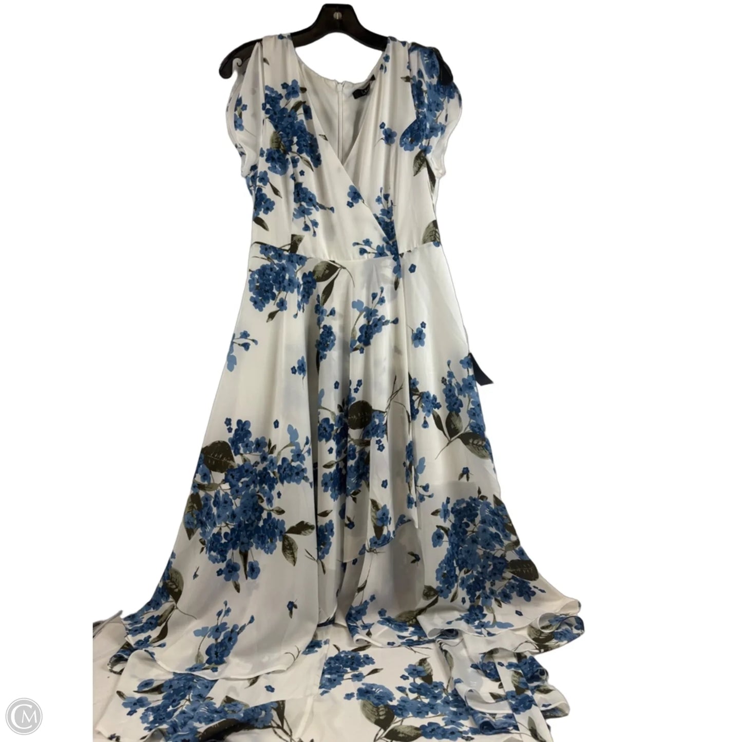Dress Casual Maxi By Lulus In Blue & White, Size: L