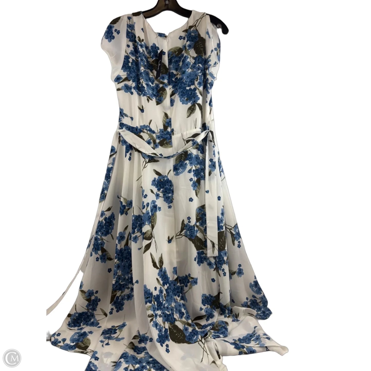 Dress Casual Maxi By Lulus In Blue & White, Size: L
