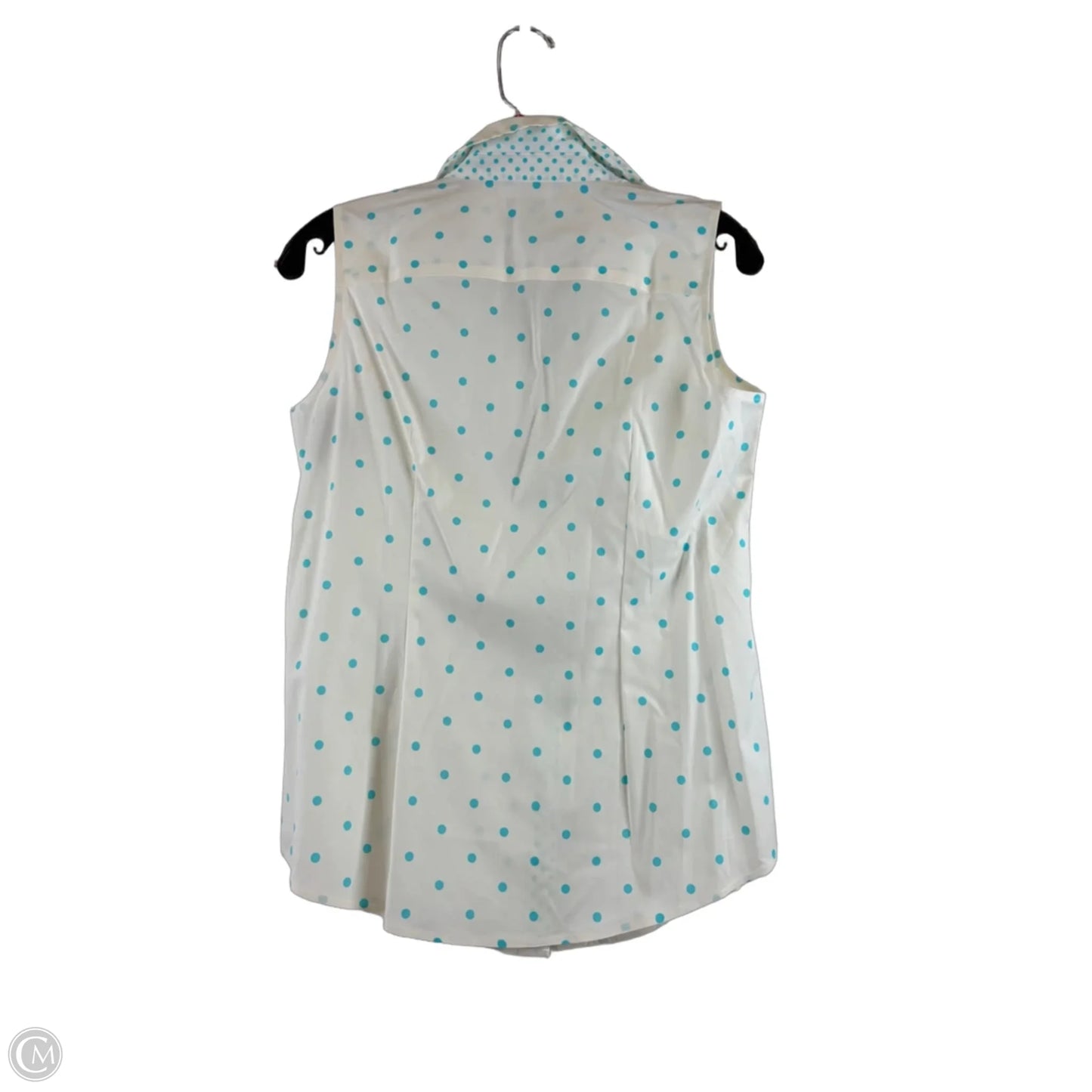 Top Sleeveless By Talbots In Blue & White, Size: Xs
