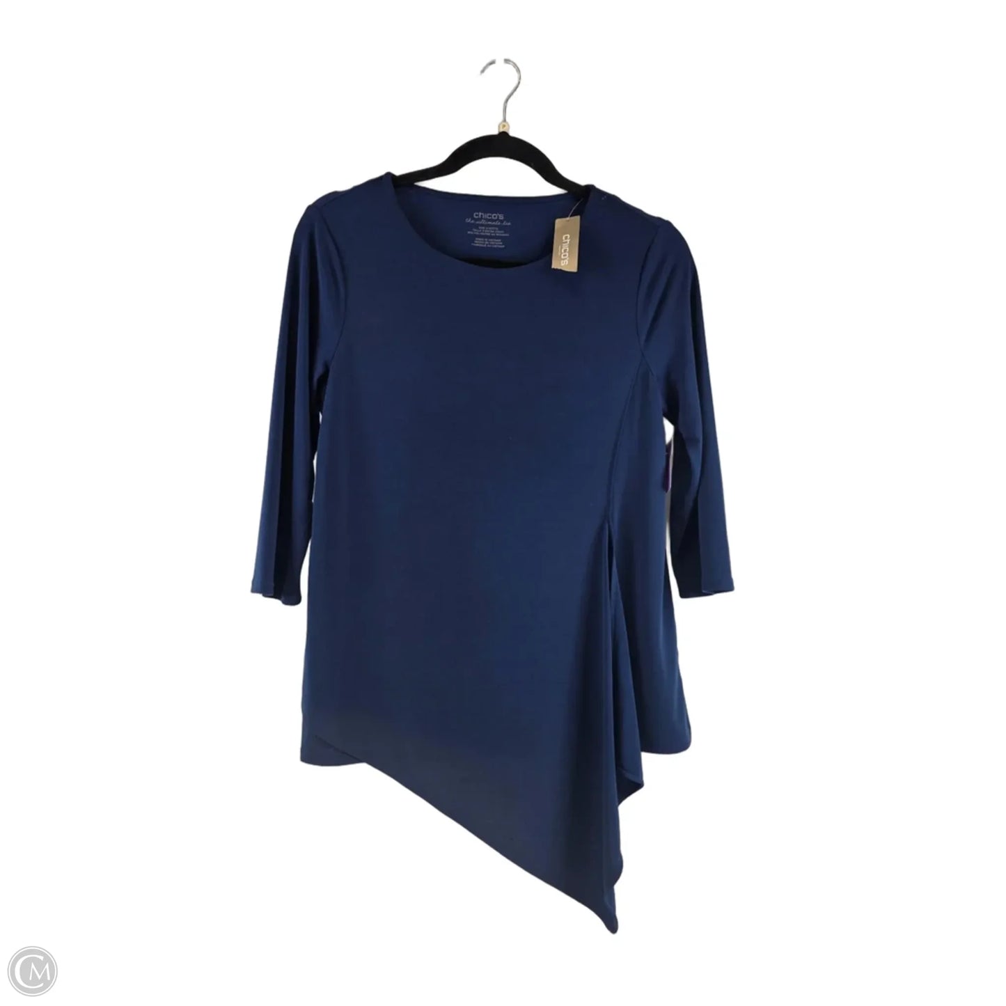 Top Long Sleeve By Chicos In Navy, Size: Sp