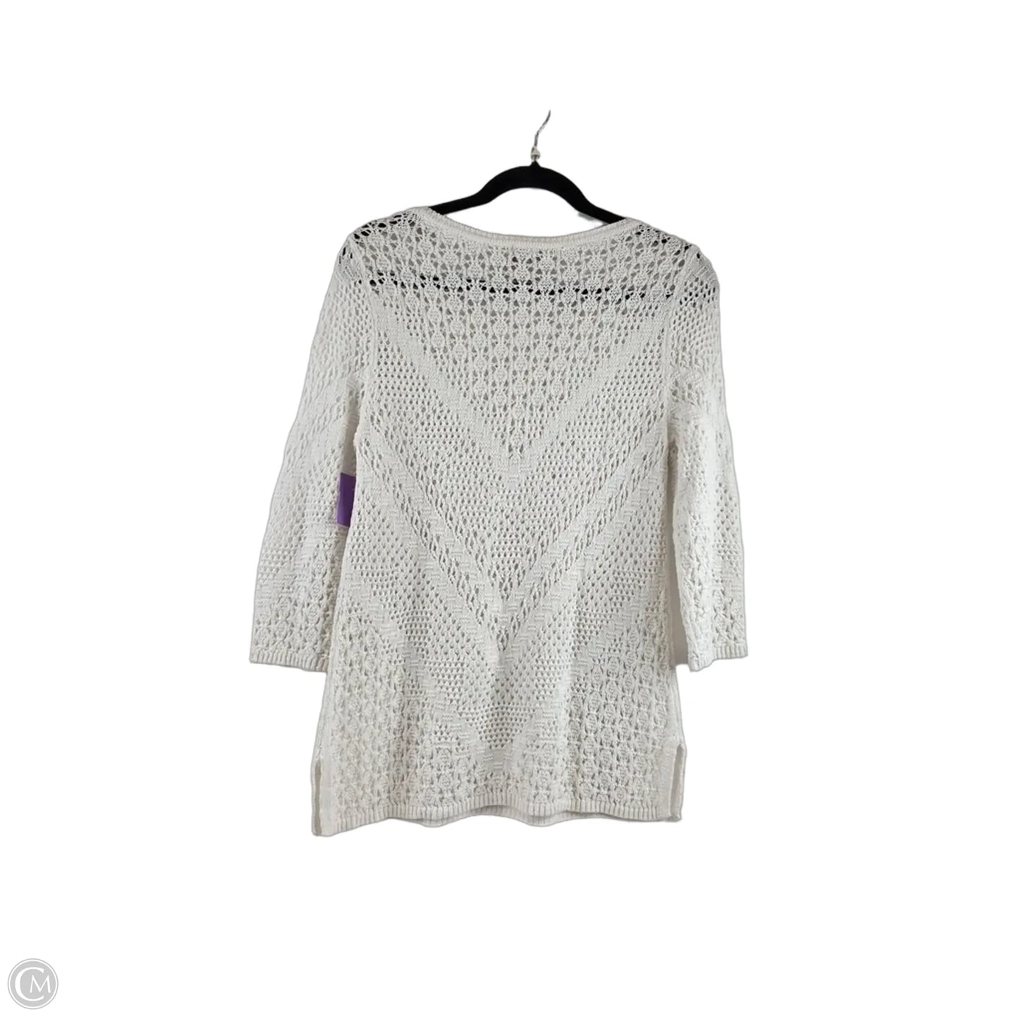 Top Long Sleeve By Chicos In White, Size: Sp