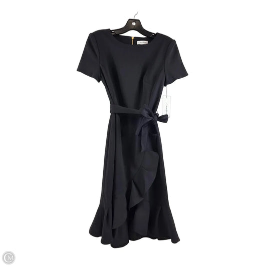 Dress Casual Midi By Calvin Klein In Black, Size: Xs
