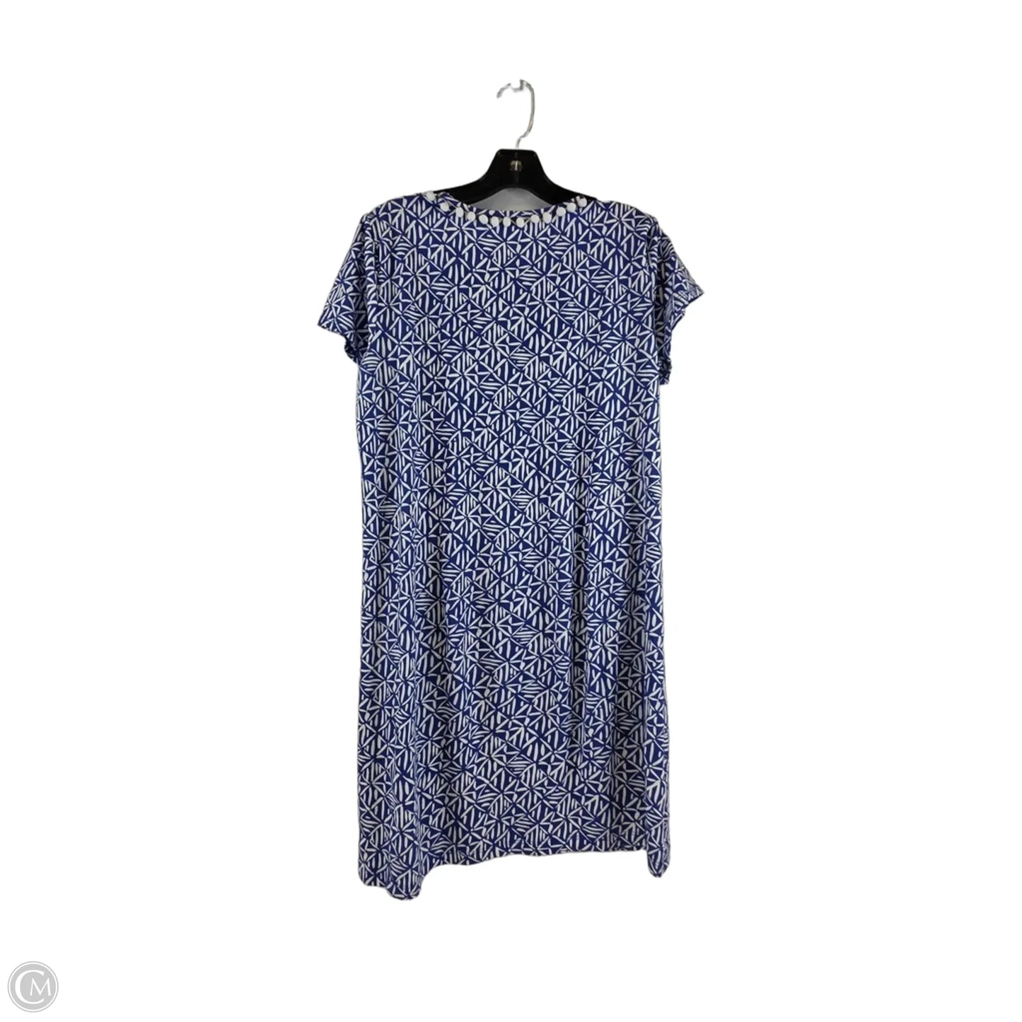 Dress Designer By Lilly Pulitzer In Blue & White, Size: L