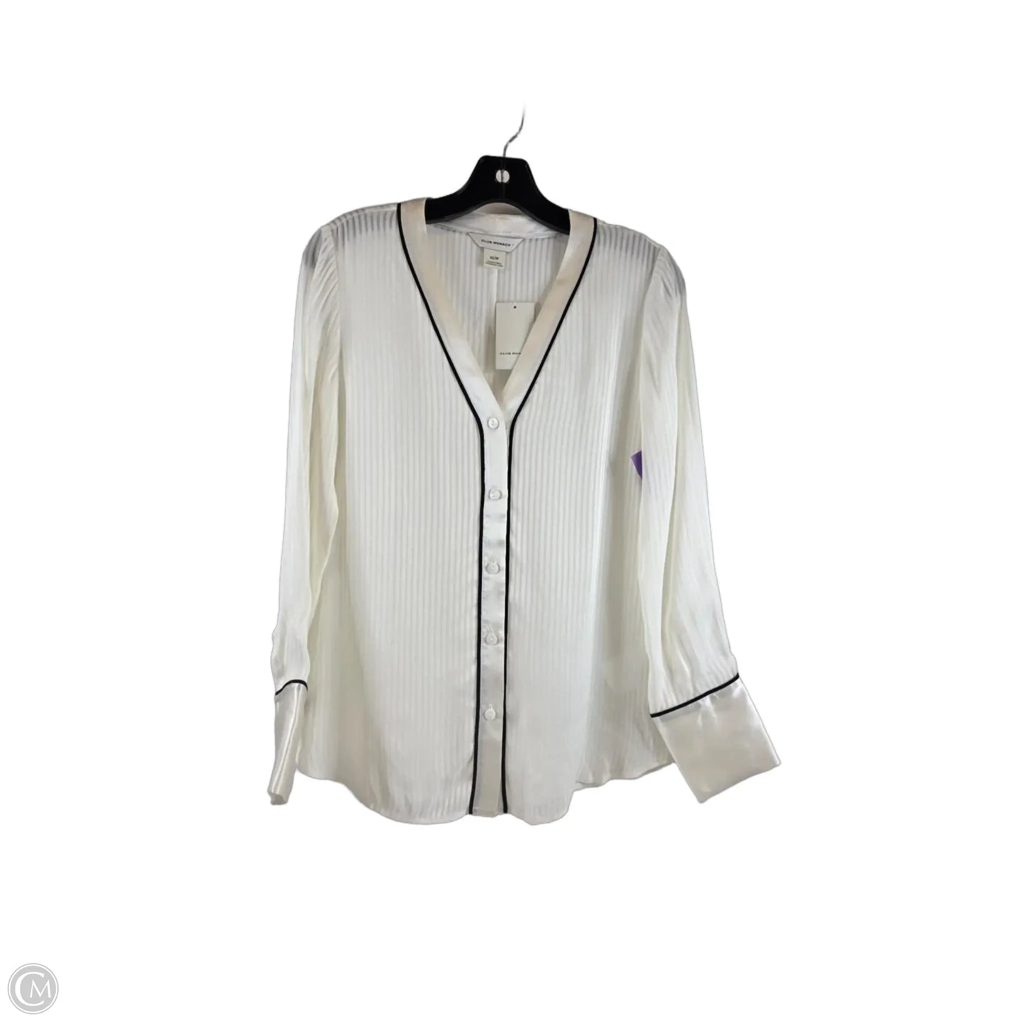 Top Long Sleeve By Club Monaco In Cream, Size: Xs