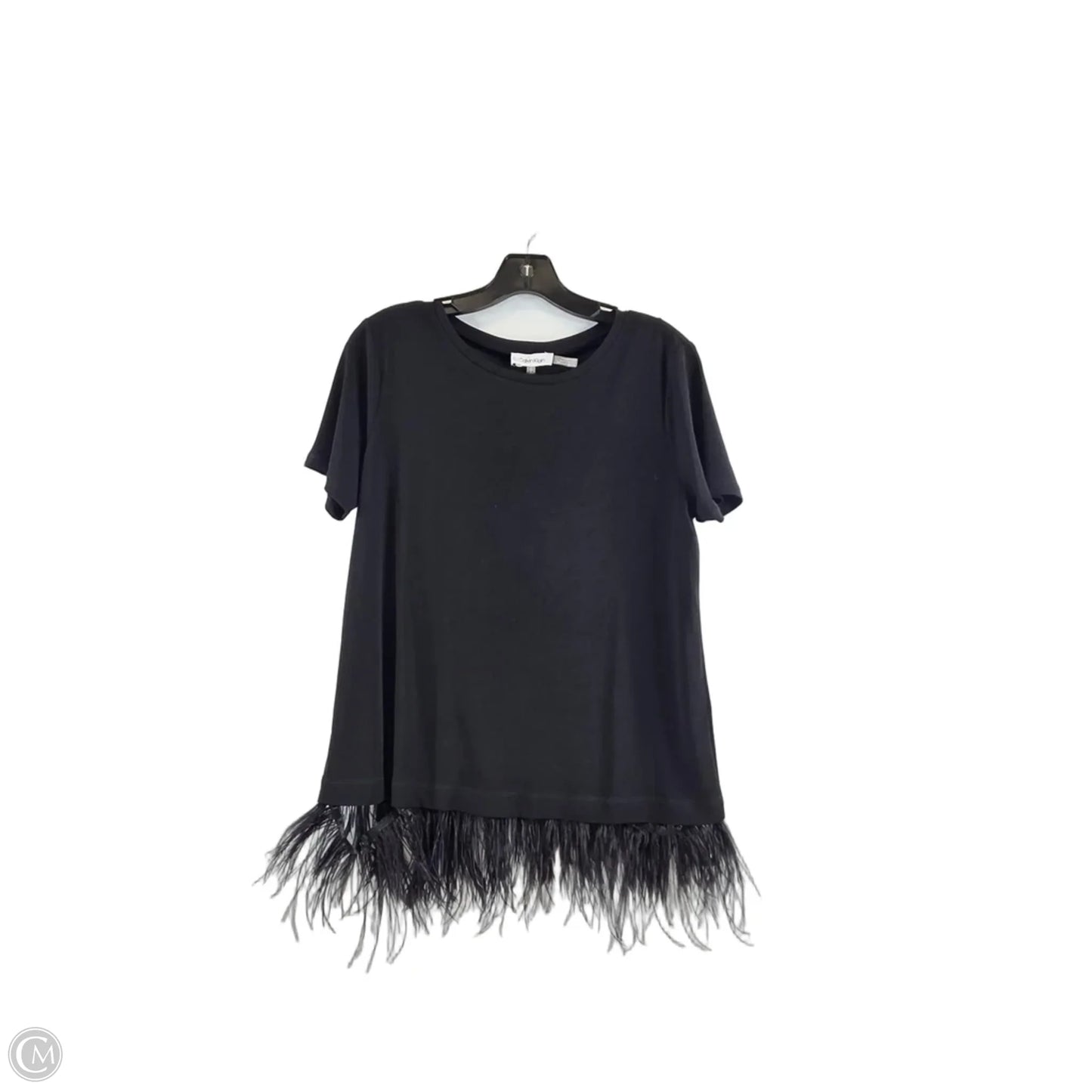 Top Short Sleeve By Calvin Klein In Black, Size: S