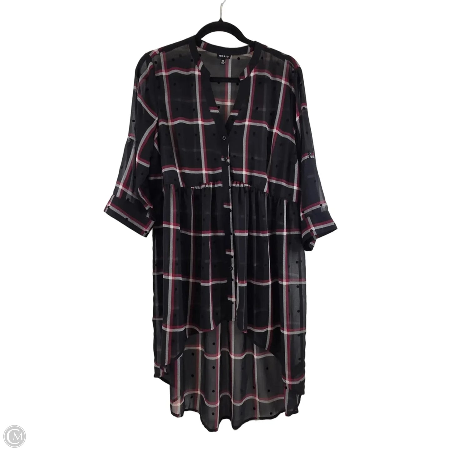 Kimono By Torrid In Black & Red, Size: M