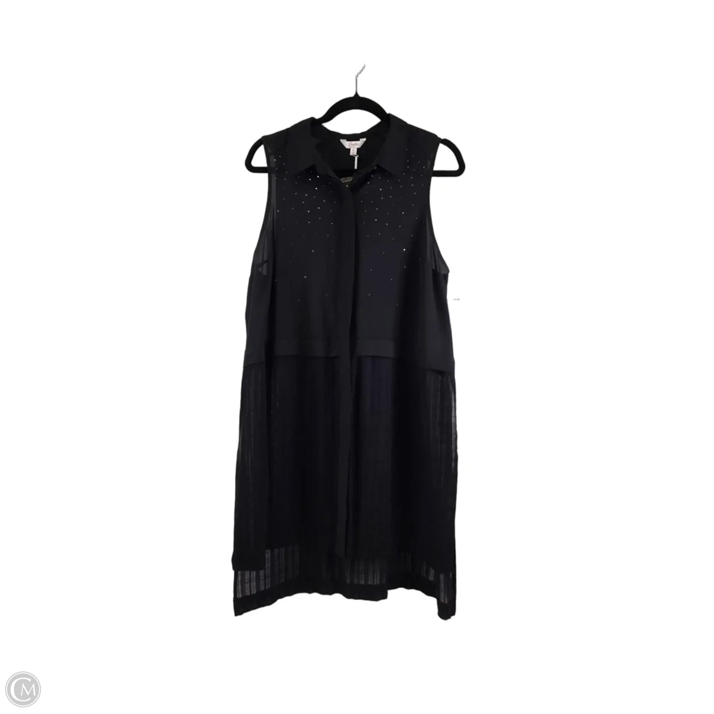 Tunic Sleeveless By Candies In Black, Size: Xl