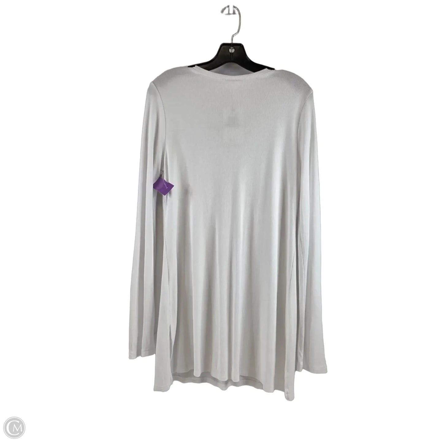 Top Long Sleeve Basic By Cable And Gauge In White, Size: L