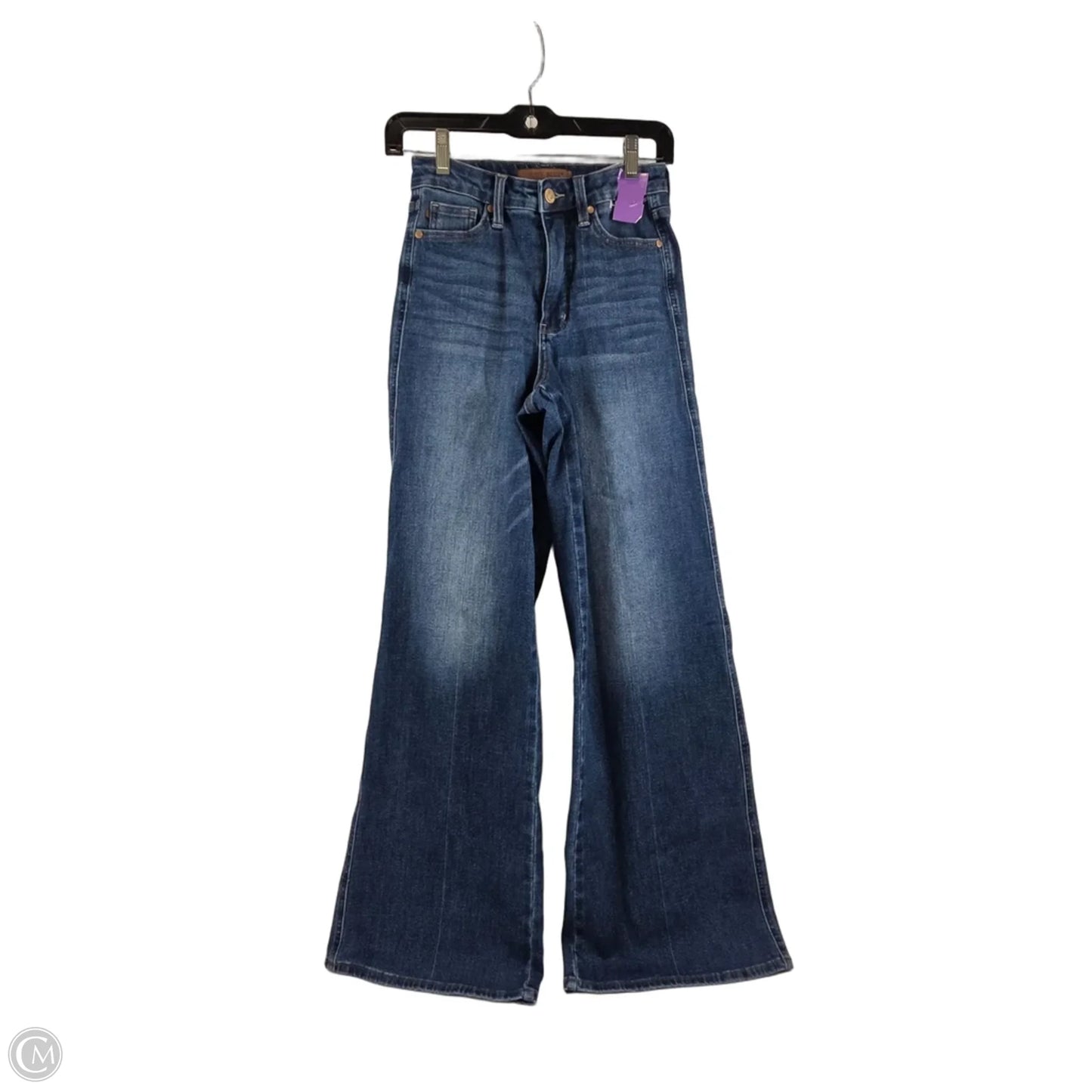 Jeans Wide Leg By Judy Blue In Blue Denim, Size: 0