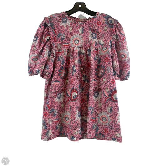 Top Short Sleeve By Loft In Pink & Red, Size: Xl