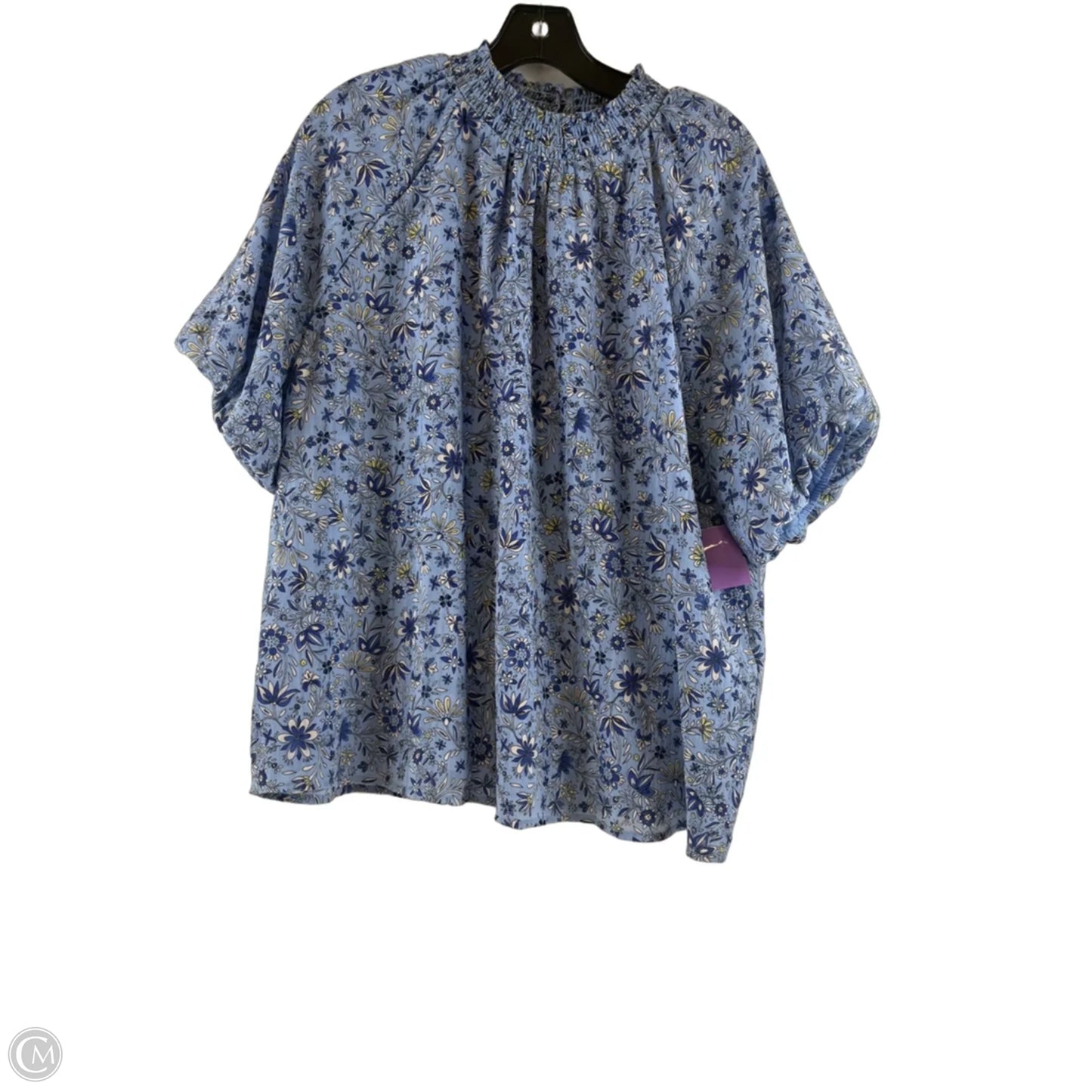 Top Short Sleeve By Loft In Blue, Size: Xl