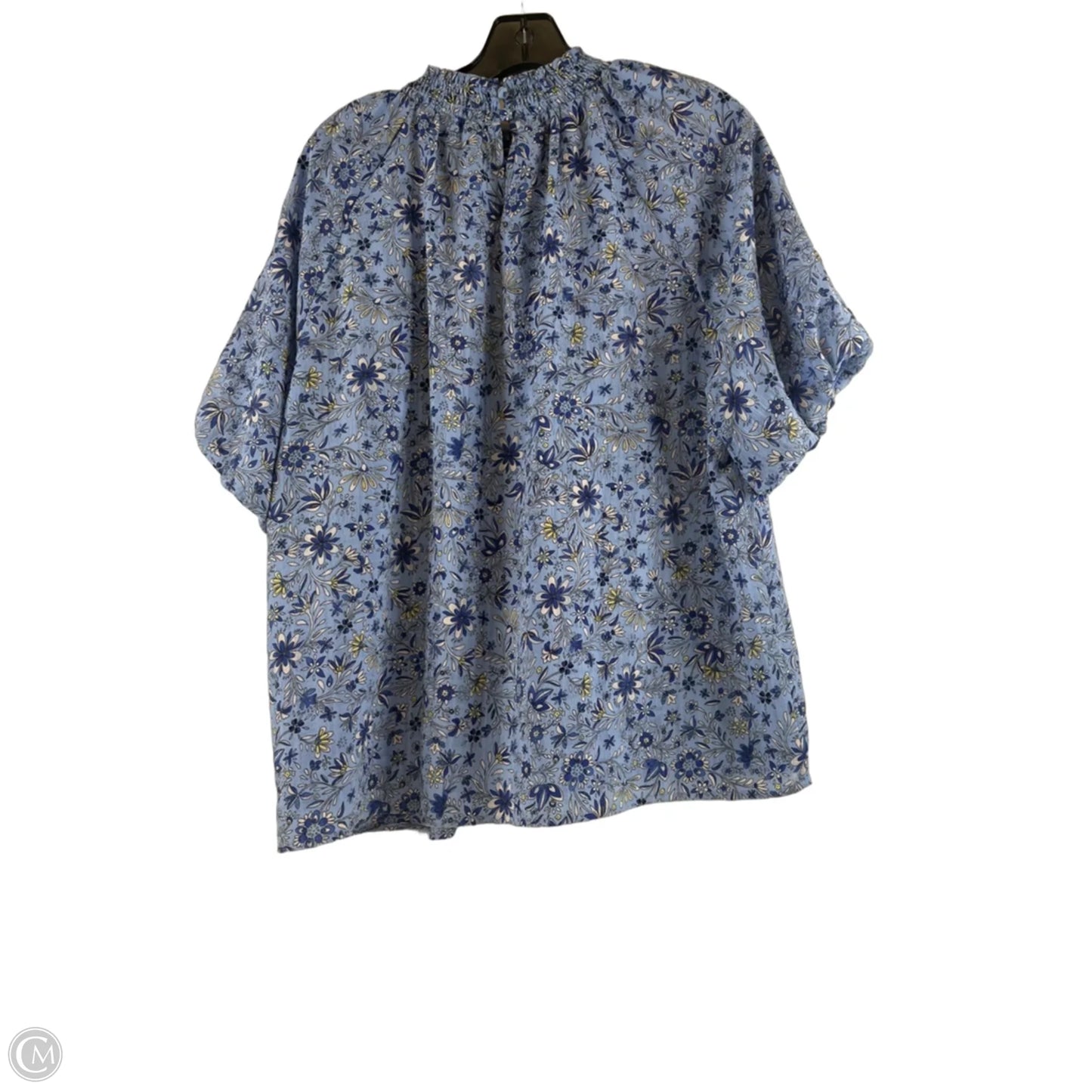 Top Short Sleeve By Loft In Blue, Size: Xl