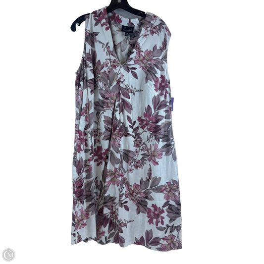 Dress Casual Short By Connected Apparel In Pink & White, Size: Xl