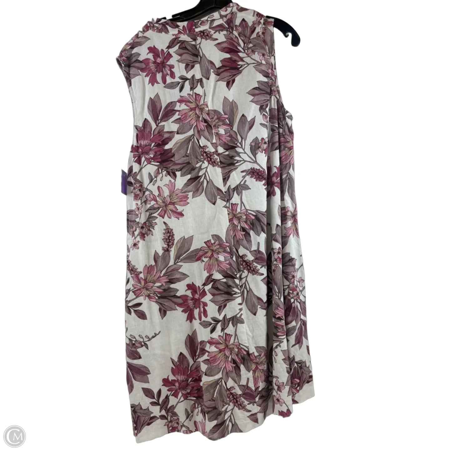 Dress Casual Short By Connected Apparel In Pink & White, Size: Xl