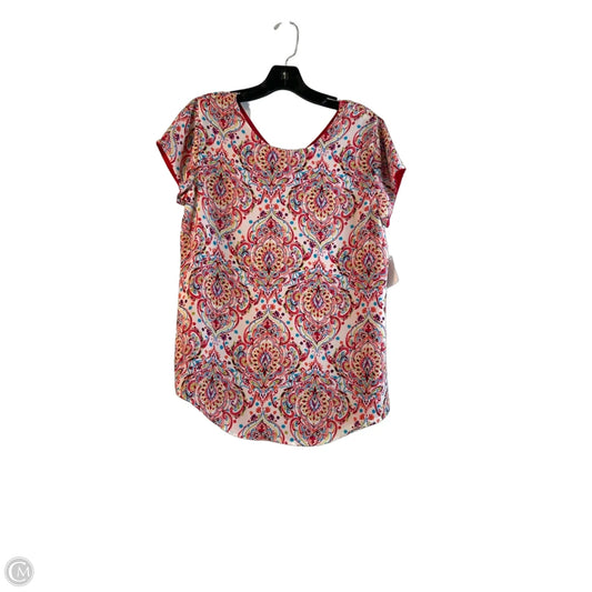 Top Short Sleeve By Chicos In Paisley Print, Size: S