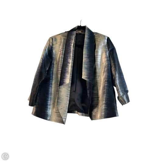 Blazer By Chicos In Blue & Tan, Size: S