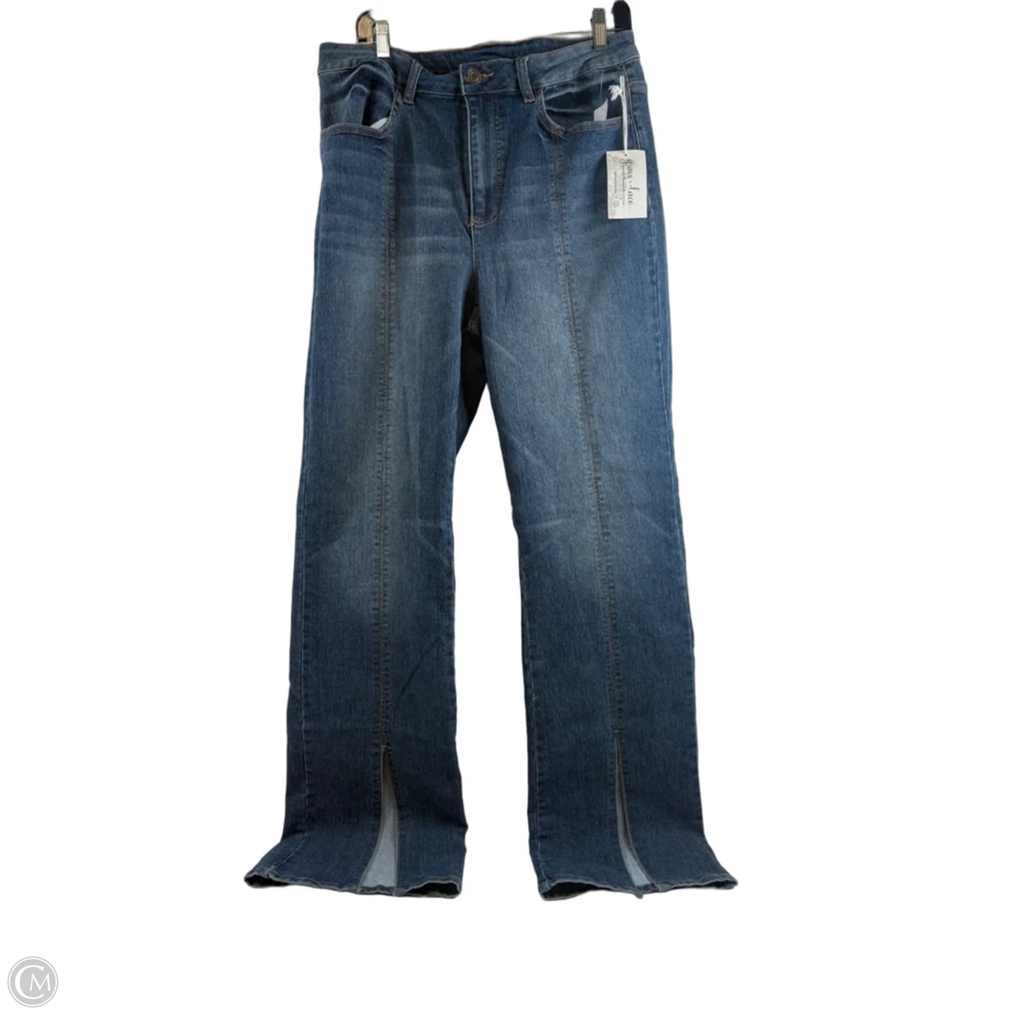 Jeans Boot Cut By Grace & Lace In Blue Denim, Size: 14