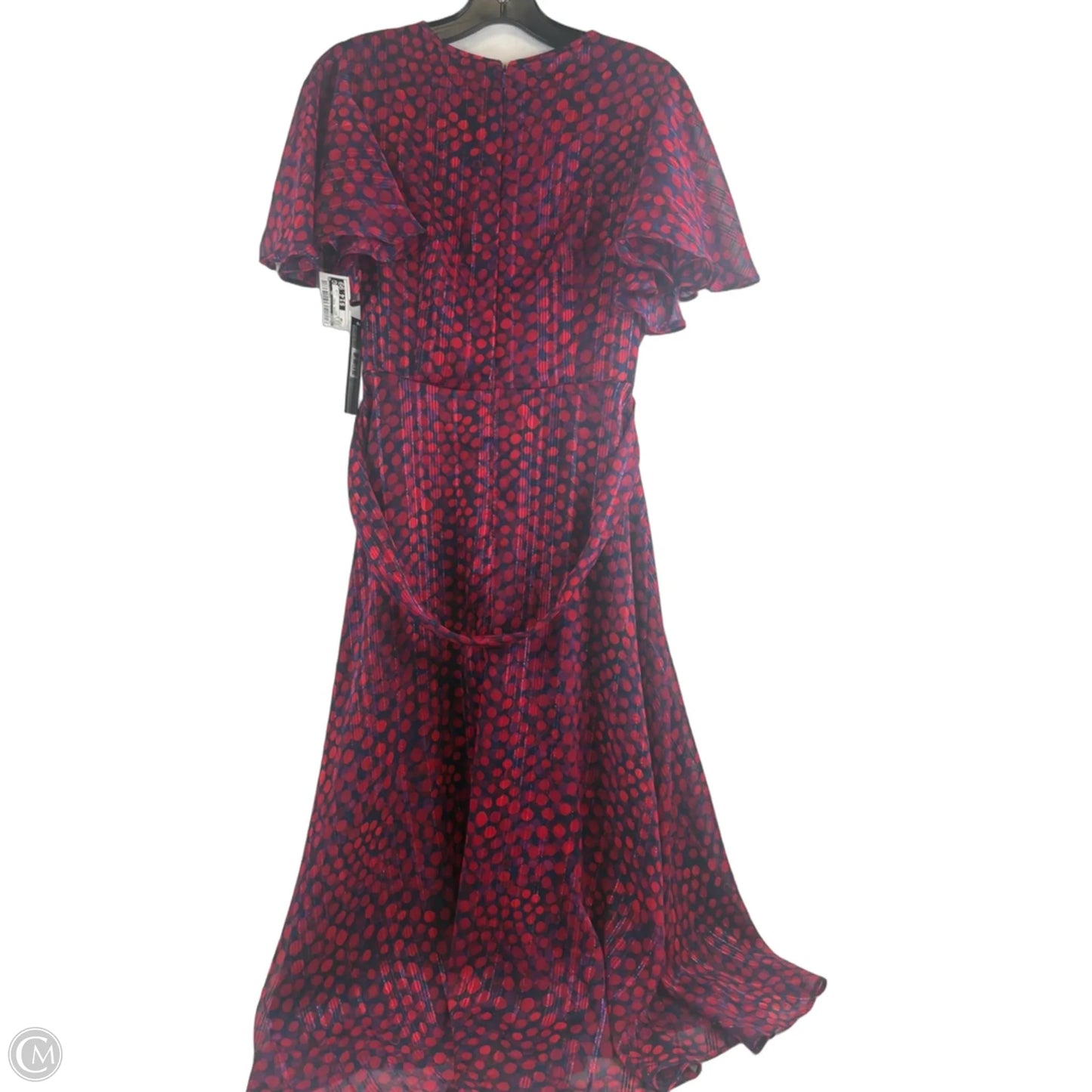Dress Casual Midi By Tahari In Blue & Red, Size: Mp