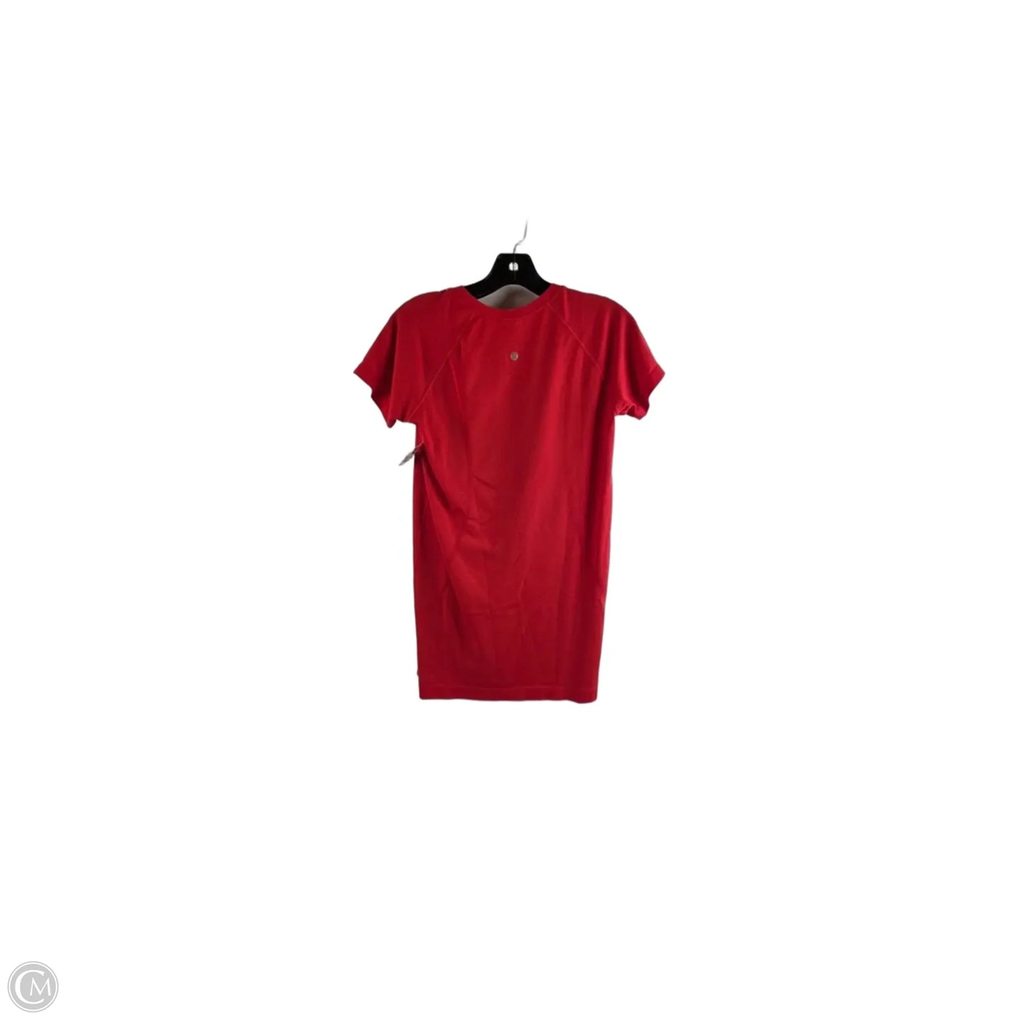 Athletic Top Short Sleeve By Lululemon In Orange, Size: M