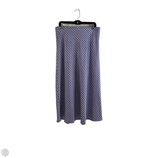 Skirt Maxi By Loft In Blue & White, Size: 12