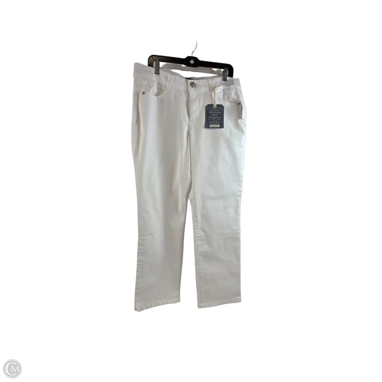 Jeans Straight By Democracy In White Denim, Size: 14p