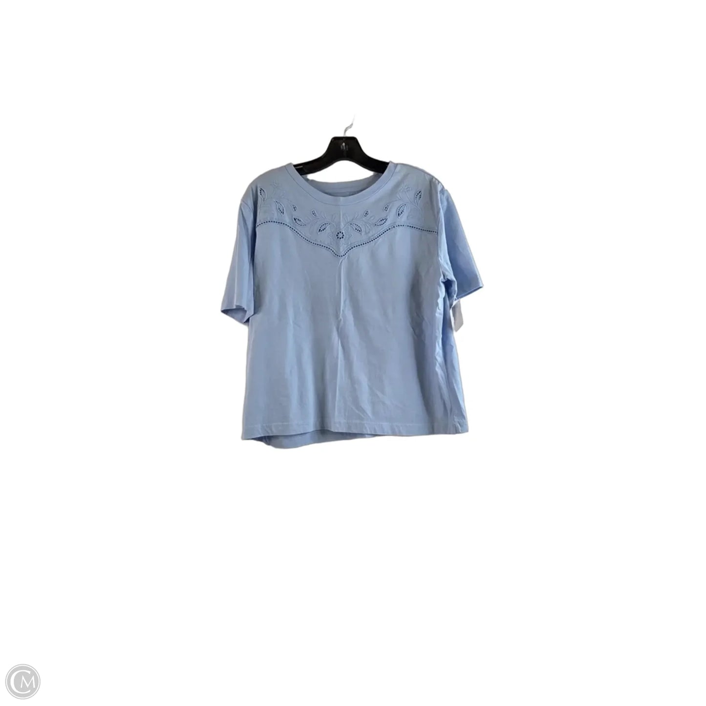 Top Short Sleeve By Loft In Blue, Size: M