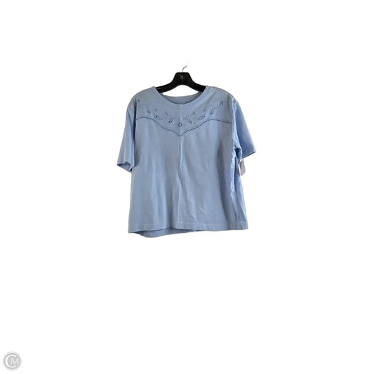 Top Short Sleeve By Loft In Blue, Size: M