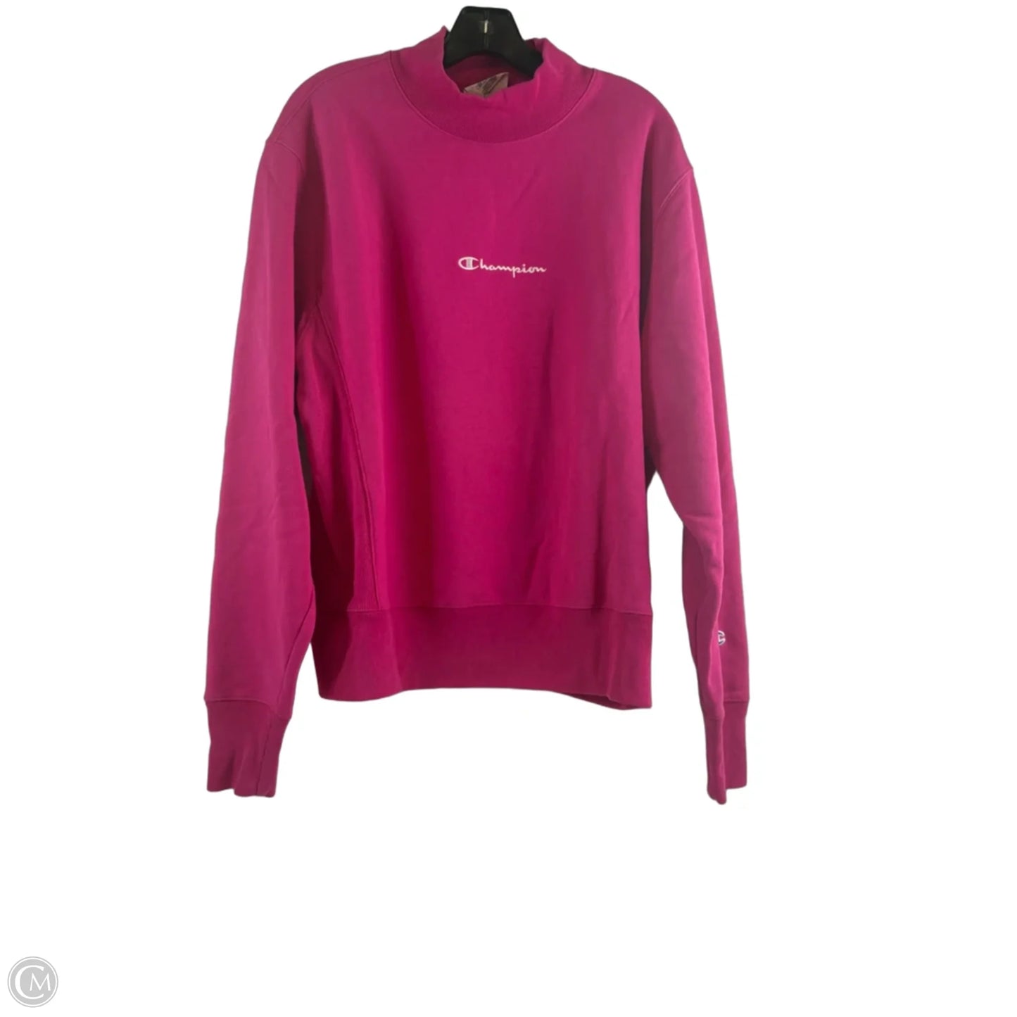 Sweatshirt Collar By Champion In Pink, Size: M