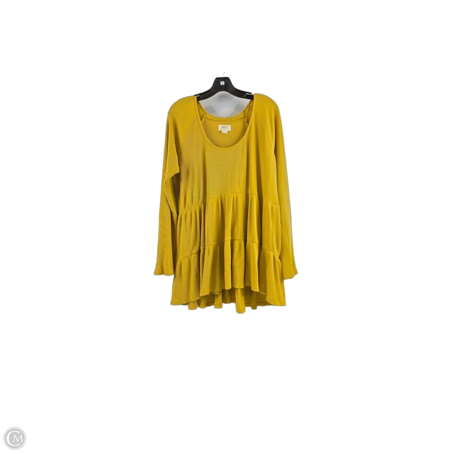 Top Long Sleeve By Maeve In Yellow, Size: L