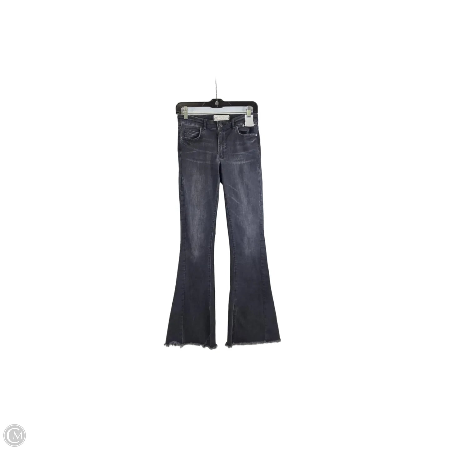 Jeans Flared By Free People In Black Denim, Size: 4