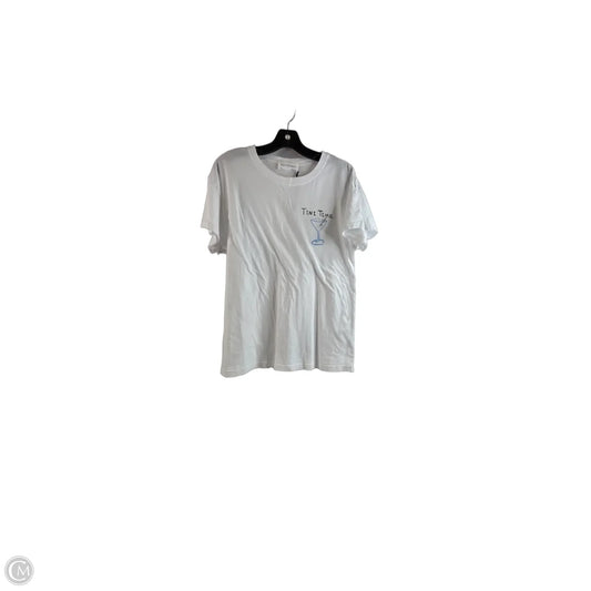 Top Short Sleeve By Self Contrast In White, Size: Xs