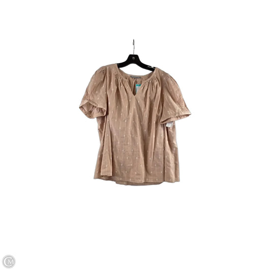 Top Short Sleeve By Daniel Rainn In Peach, Size: 2x