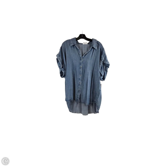 Top Short Sleeve By Clothes Mentor In Blue Denim, Size: 2x