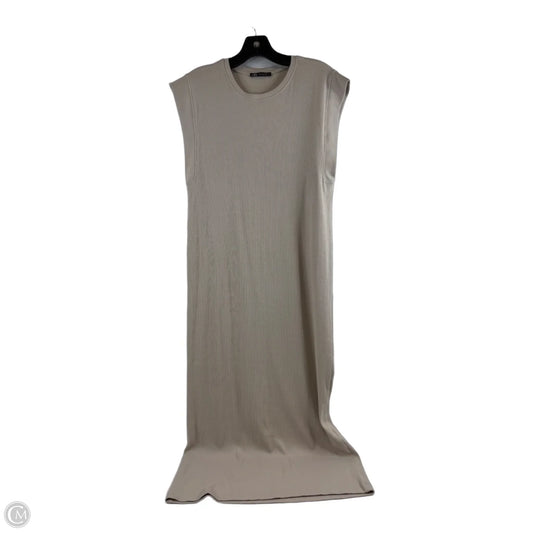 Dress Casual Maxi By Zara In Beige, Size: S