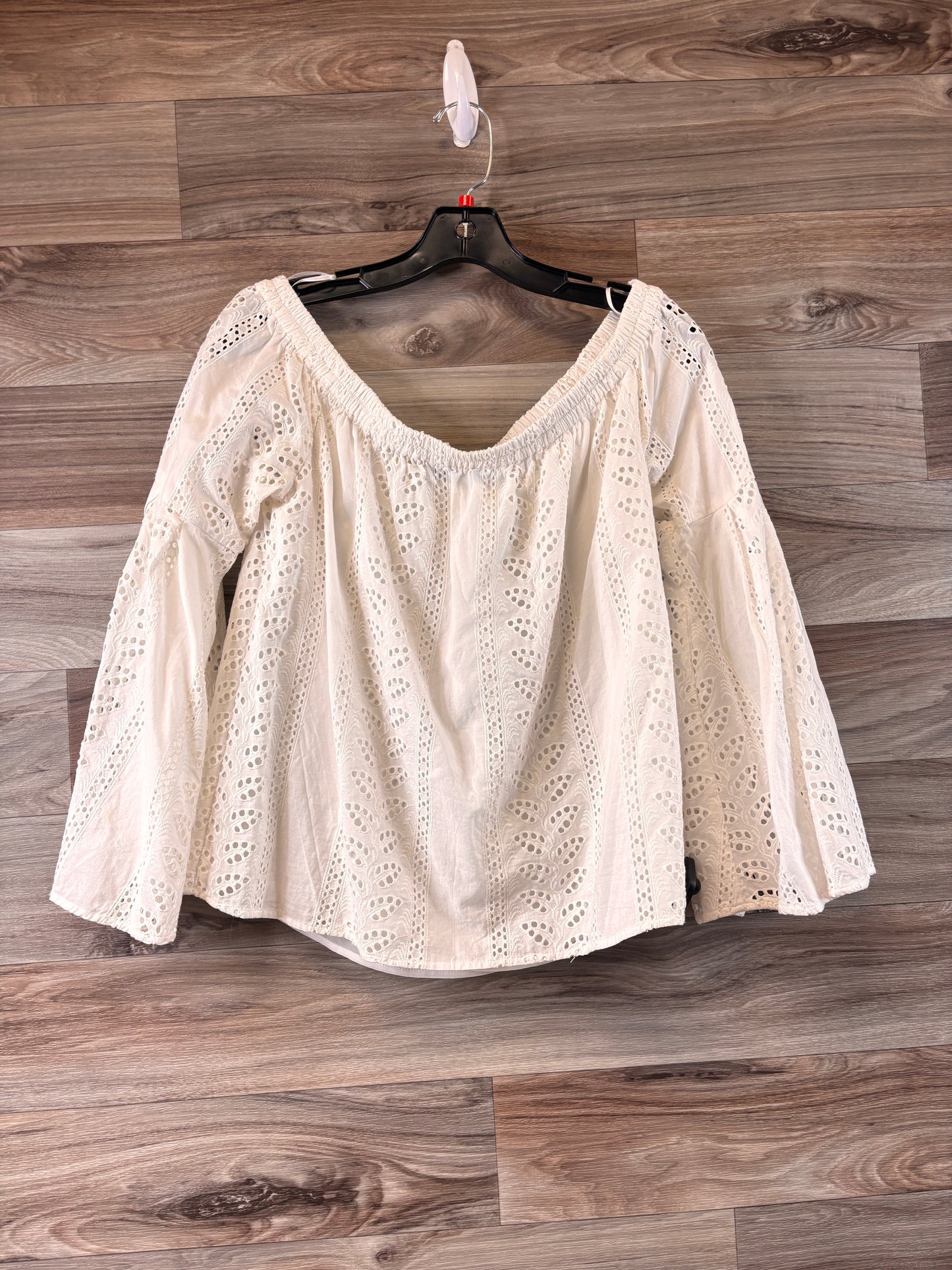 White Top Long Sleeve Basic Express, Size M