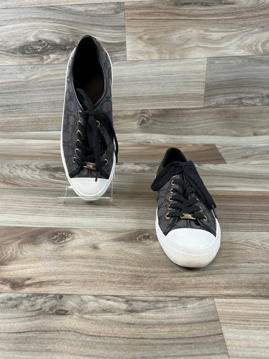 Black & Grey Shoes Designer Coach, Size 8