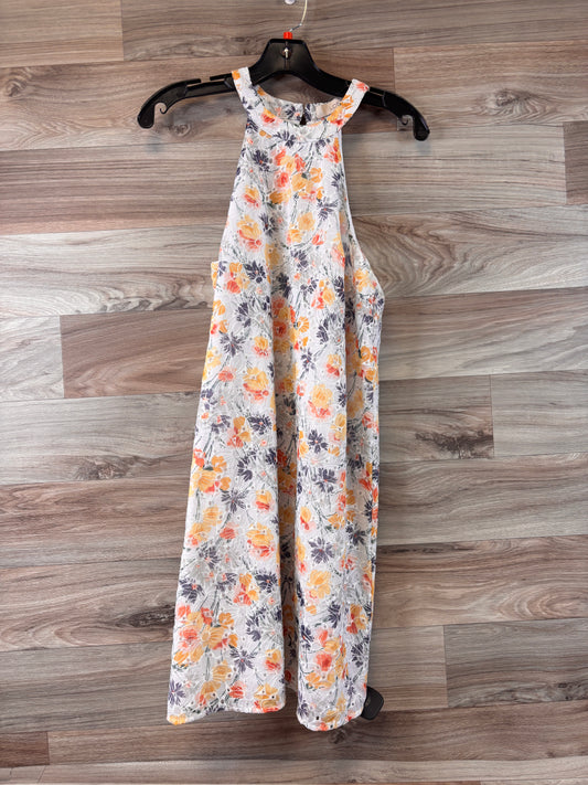 Floral Print Dress Casual Midi Loft, Size Xs
