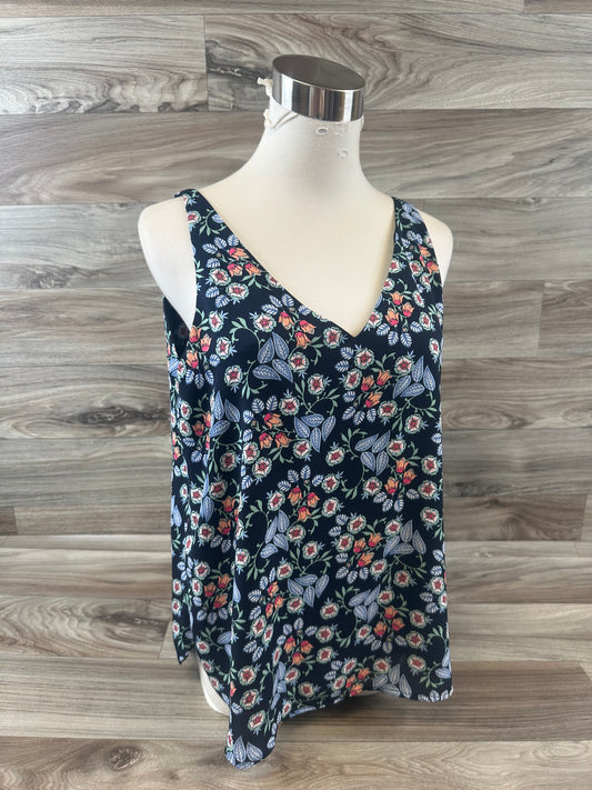 Top Sleeveless By Loft In Floral Print, Size: S