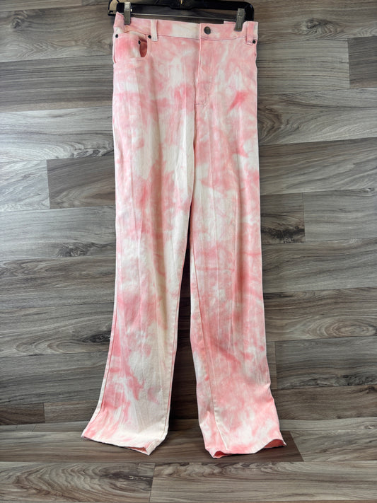 Jeans Straight By Clothes Mentor In Tie Dye Print, Size: 12