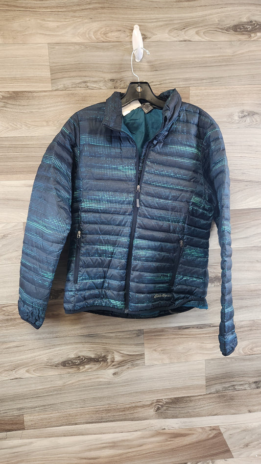 Jacket Puffer & Quilted By Eddie Bauer In Blue, Size: S