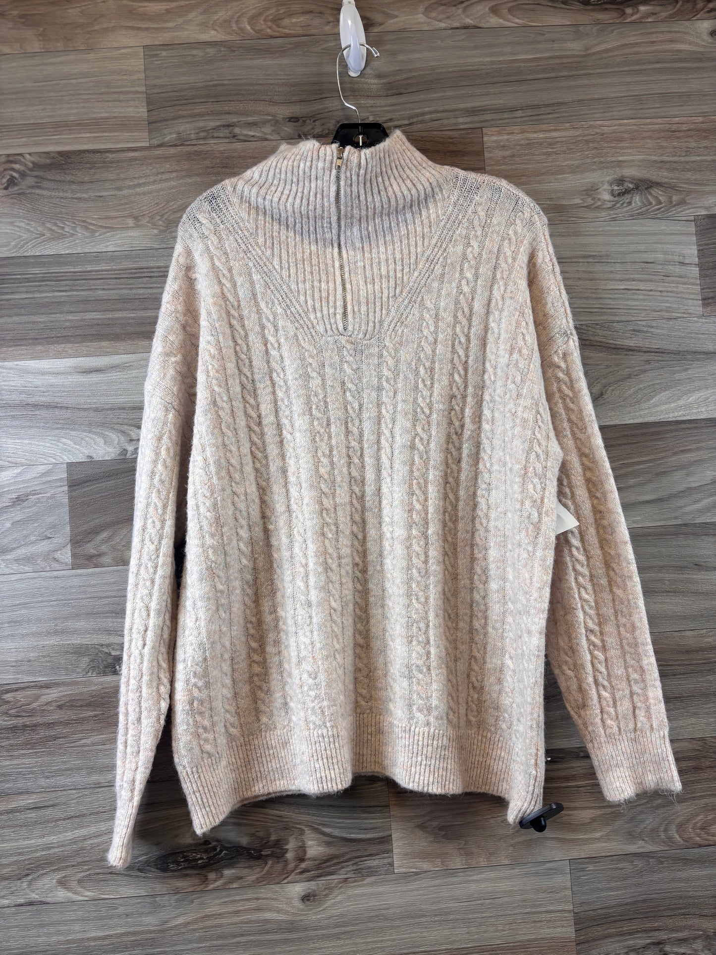 Sweater By Pink Clover In Tan & White, Size: L