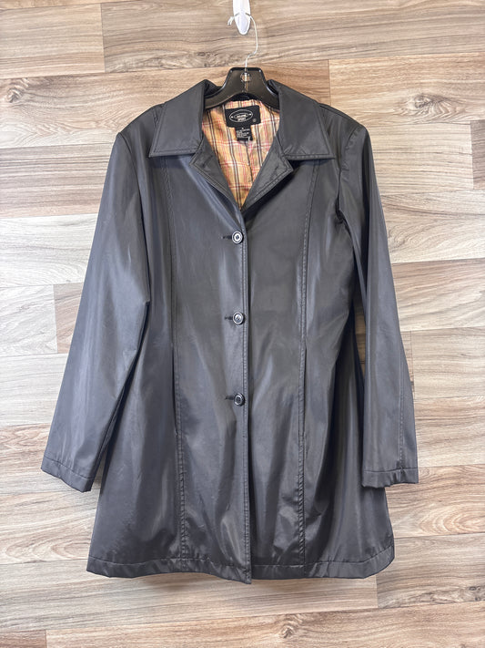 Coat Trench Coat By Selene Sport In Black, Size: M