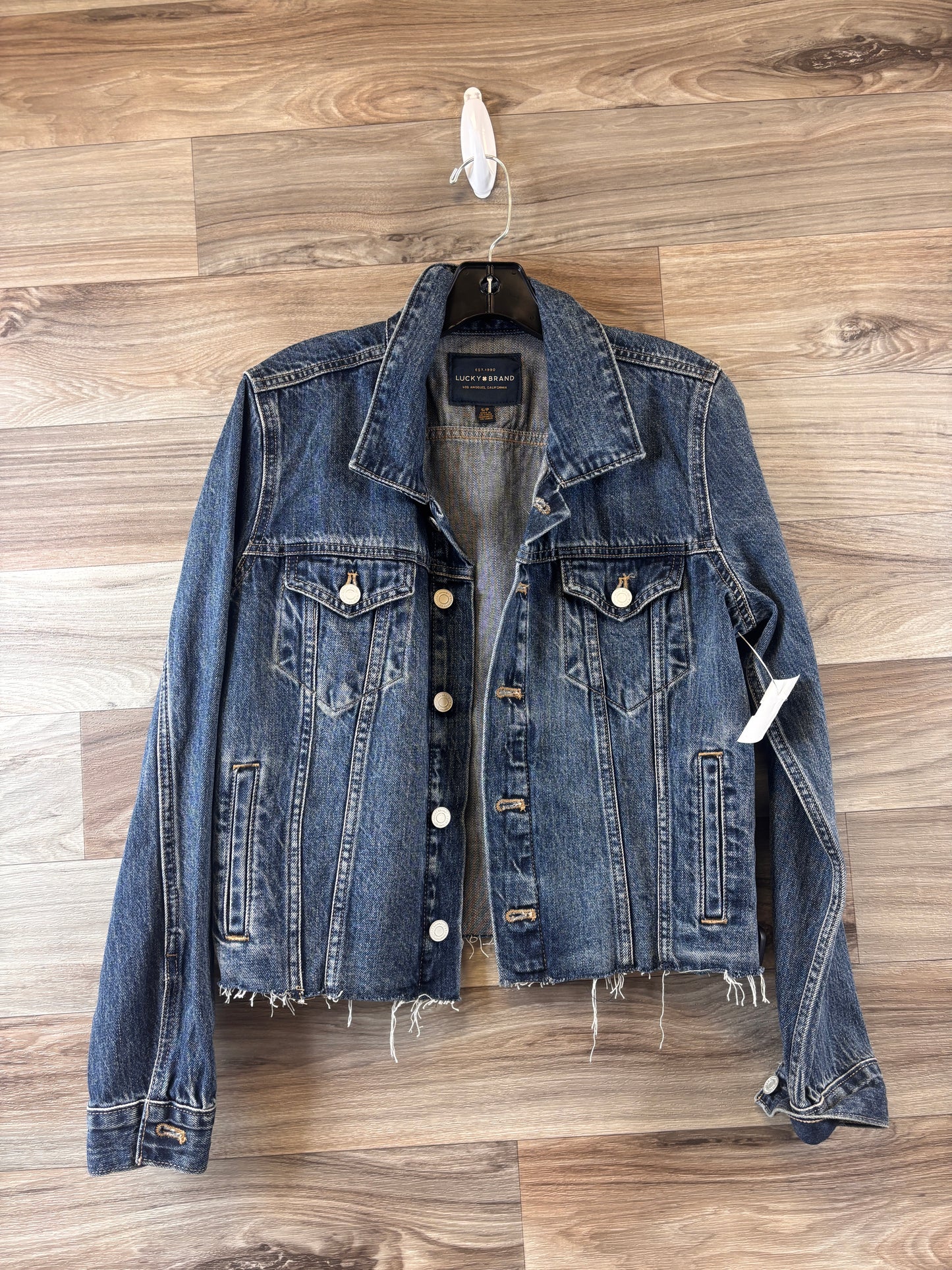 Jacket Denim By Lucky Brand In Blue Denim, Size: S