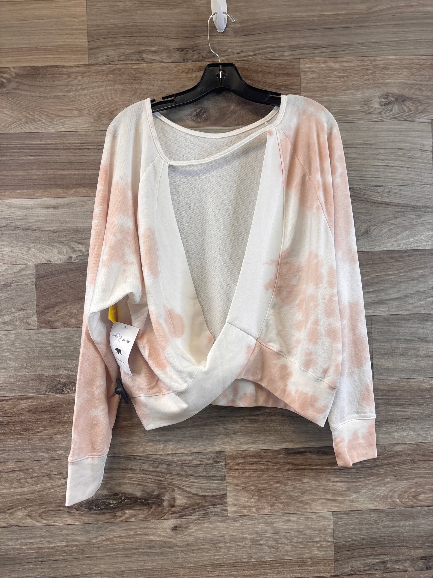 Top Long Sleeve By Clothes Mentor In Pink & White, Size: M