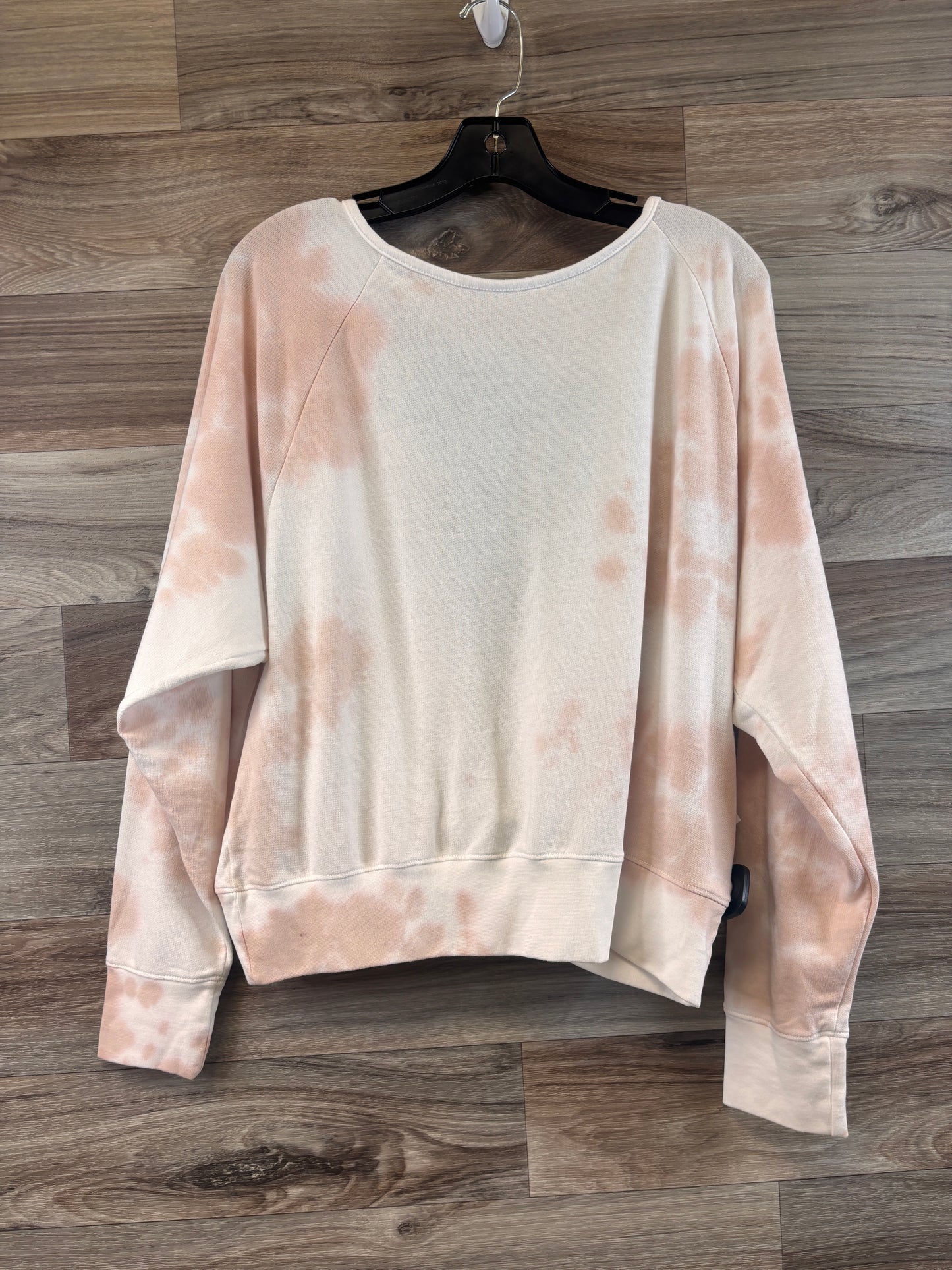 Top Long Sleeve By Clothes Mentor In Pink & White, Size: M