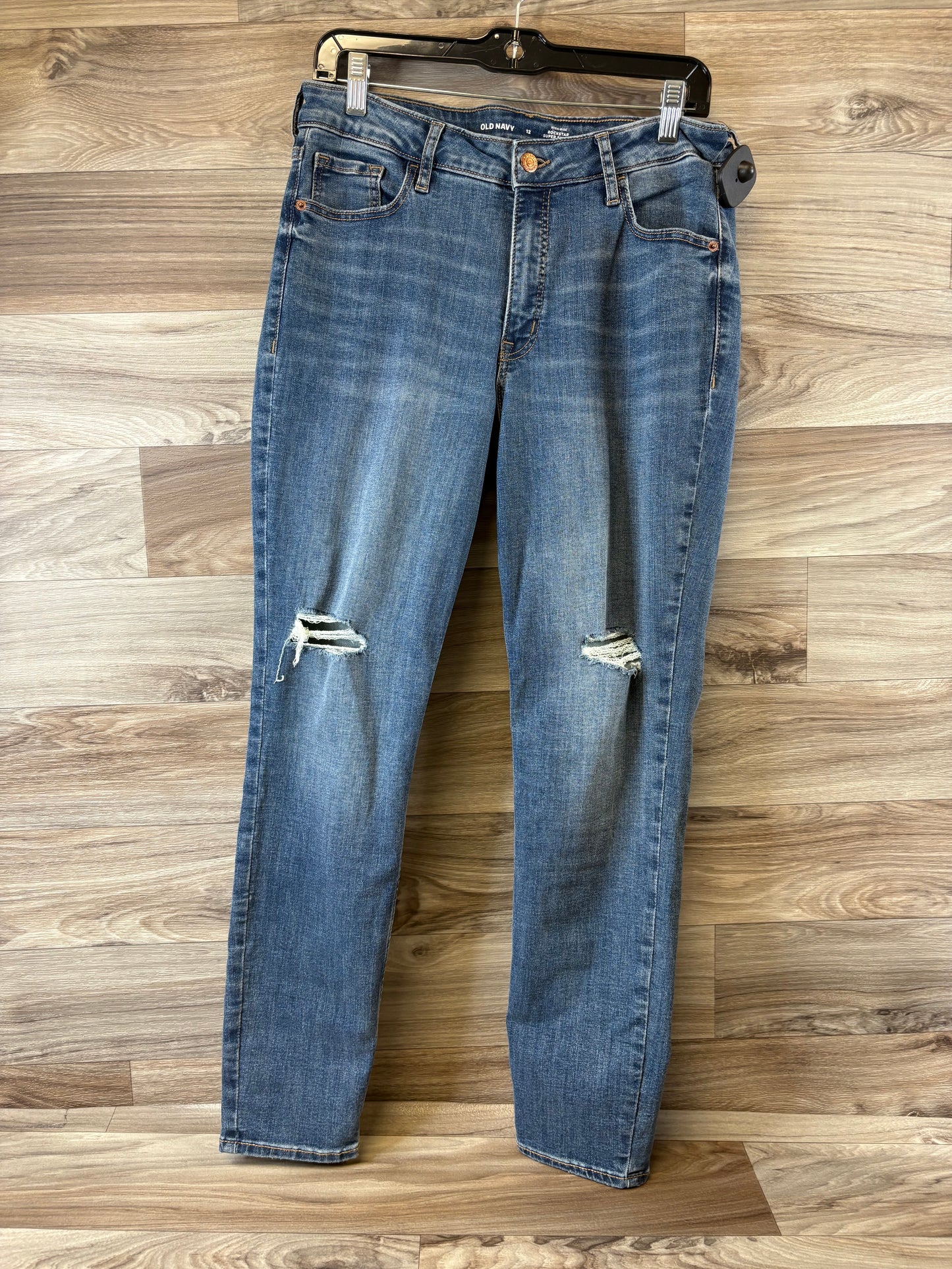 Jeans Skinny By Old Navy In Blue Denim, Size: 12