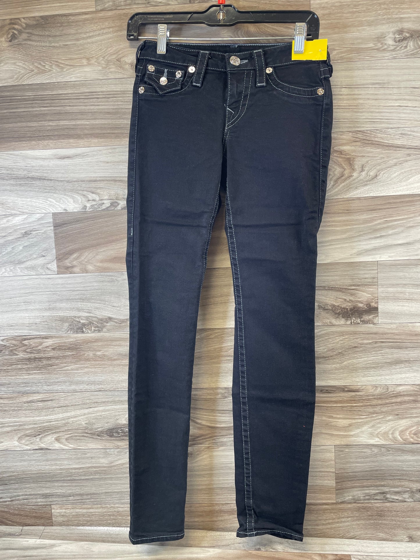 Jeans Straight By True Religion In Black Denim, Size: 2