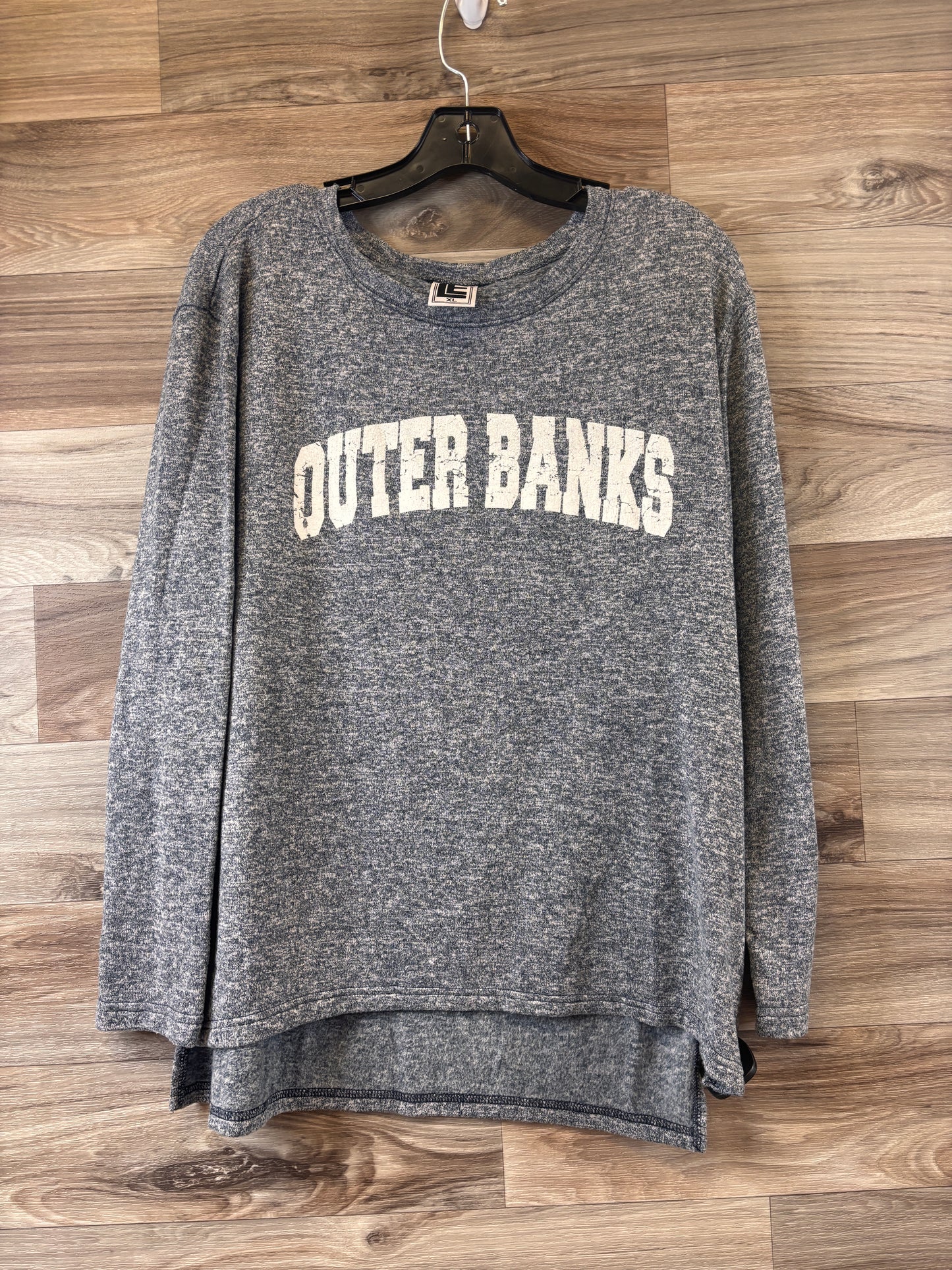 Top Long Sleeve By Clothes Mentor In Grey, Size: Xl